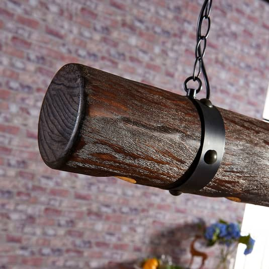 Lucande Pendelleuchte Pendelleuchte Lampe Leuchte Hängeleuchte Legno Holzelem686 B-Ware - 4251096532623