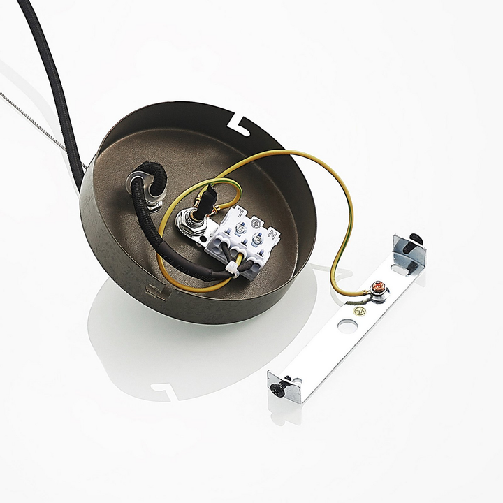 Lindby Emilienne Pendelleuchte Deckenlampe Hängeleuchte E27 Stahl Dunkelgrau100 B-Ware - 4251911749823