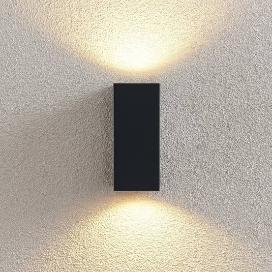 ELC Fijona LED-Außenwandlampe Wandleuchte Wandlampe Außenleuchte 2 STÜCK