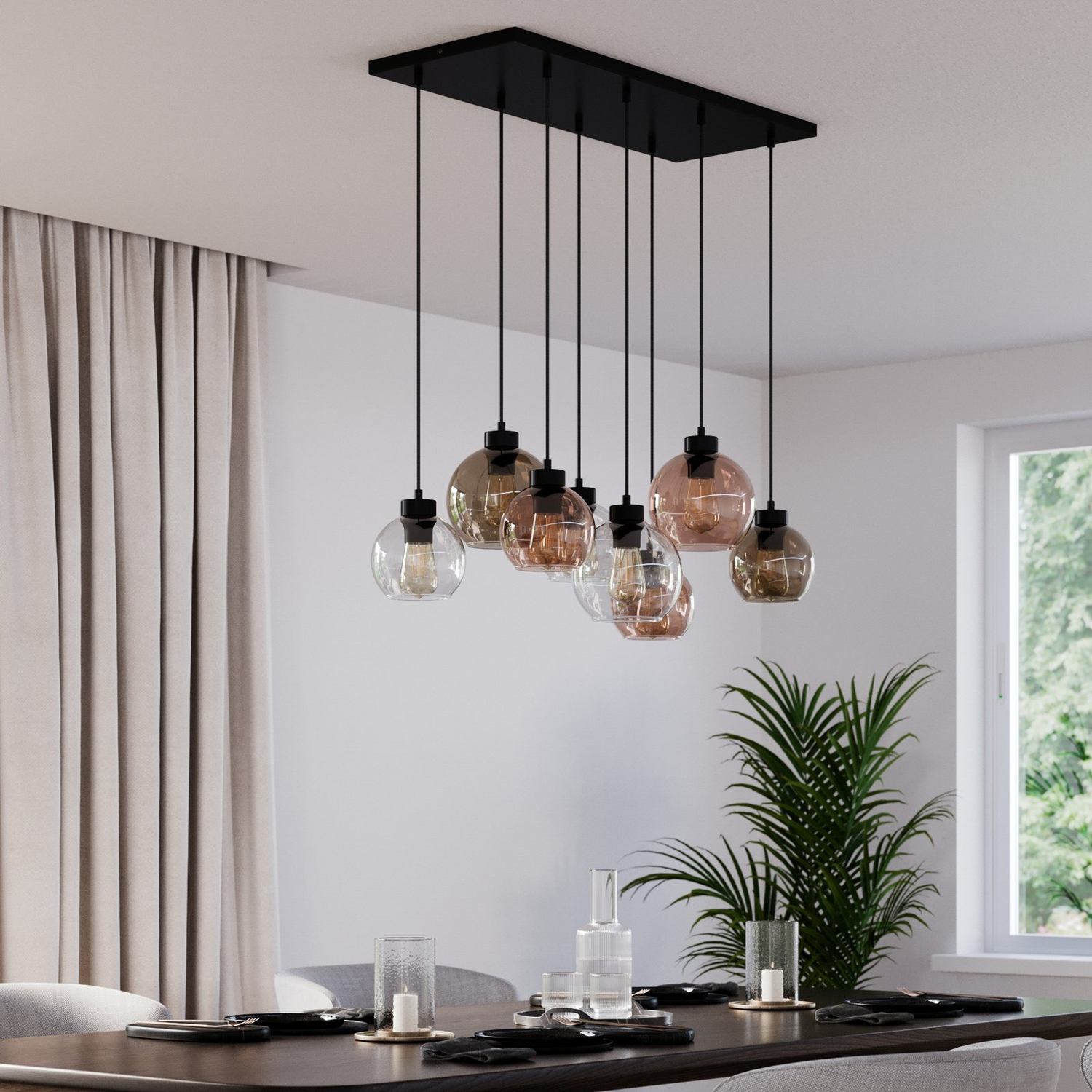 B-Ware Euluna Hängeleuchte Cubus Wohnzimmerleuchte Pendelleuchte Deckenlampe 8 Flm  726