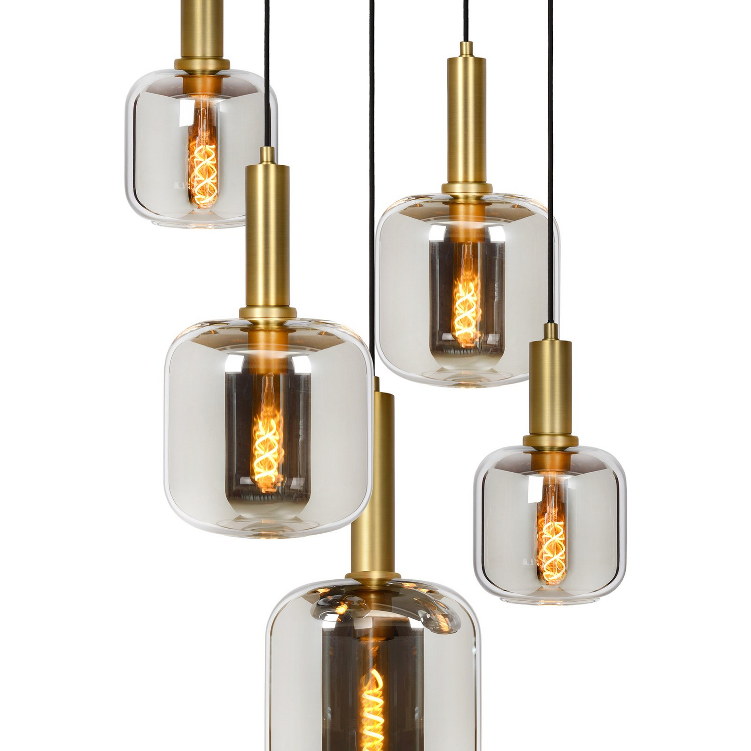 Lucide Hängelampe Joanet Hängeleuchte Deckenlampe Lampe Rauchglas Fünfflammig845 B-Ware - 5411212451439