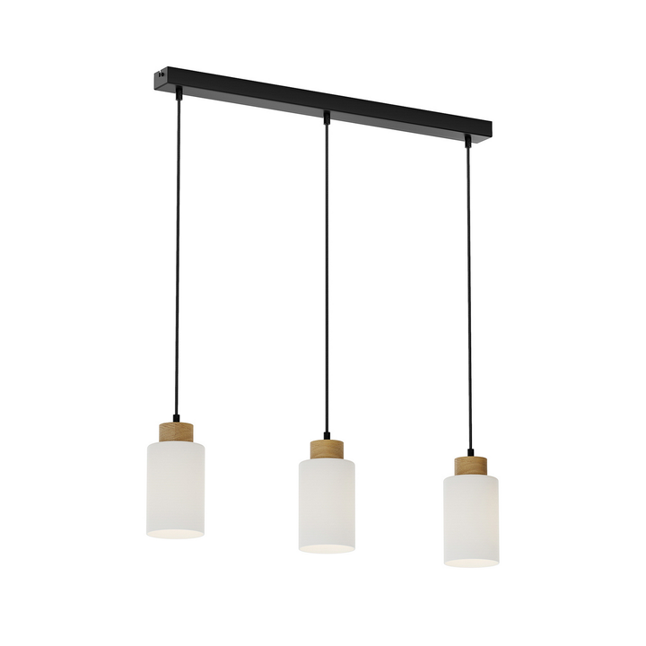 Envostar Talia Pendelleuchte Pendelleuchte Lampe 3 Fl E27 Linea Eiche Weiß Sc497 B-Ware