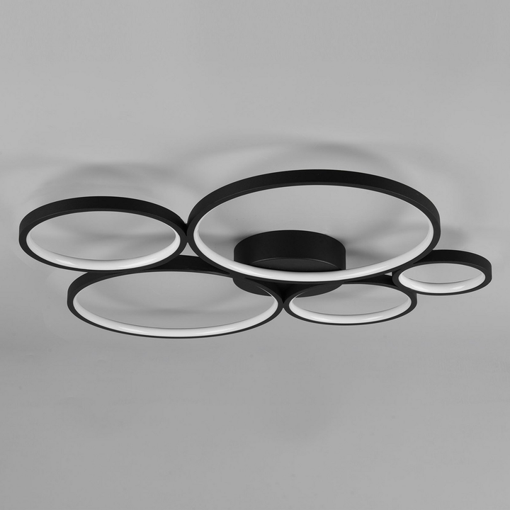 Trio Lighting LED-Deckenlampe Rondo Hängelampe Deckenlicht Lampe LED 49W schwarz