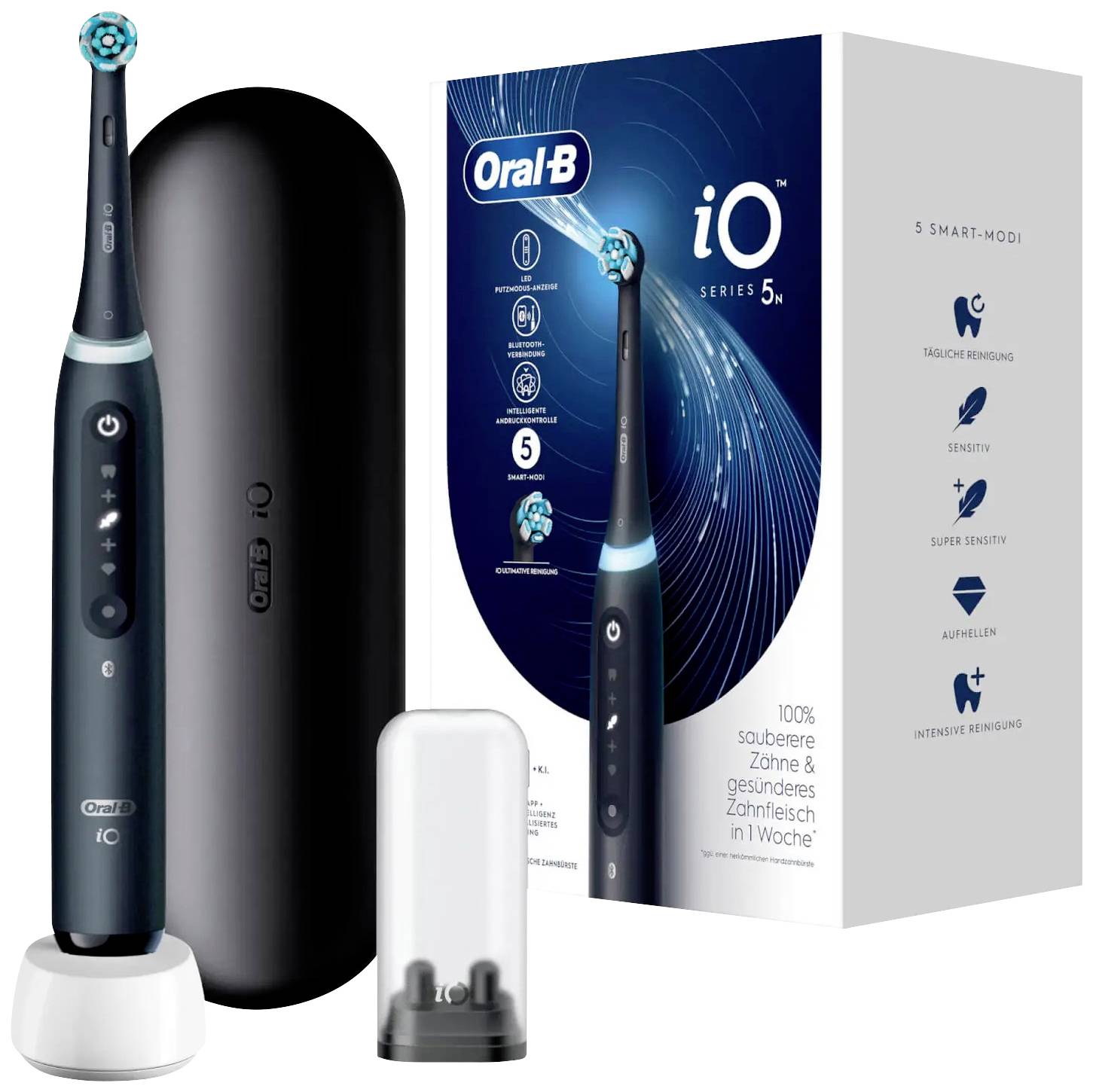 Oral-B iO Series 5 611038 Elektrische Zahnbürste Rotierend/Oszilierend Schwarz - 4210201415107