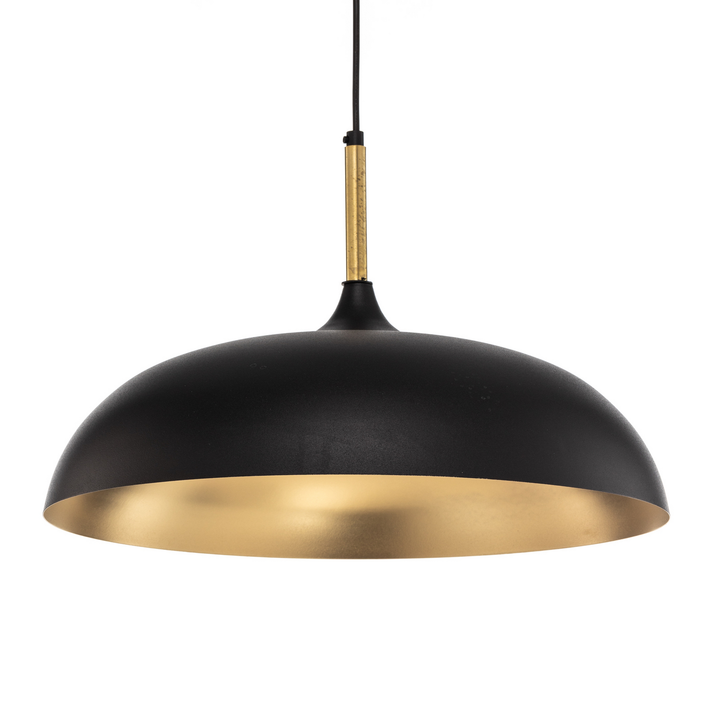 Euluna Pendelleuchte Pendellampe Lampe Leuchte Deckenlampe Lincoln, schwarz/gold