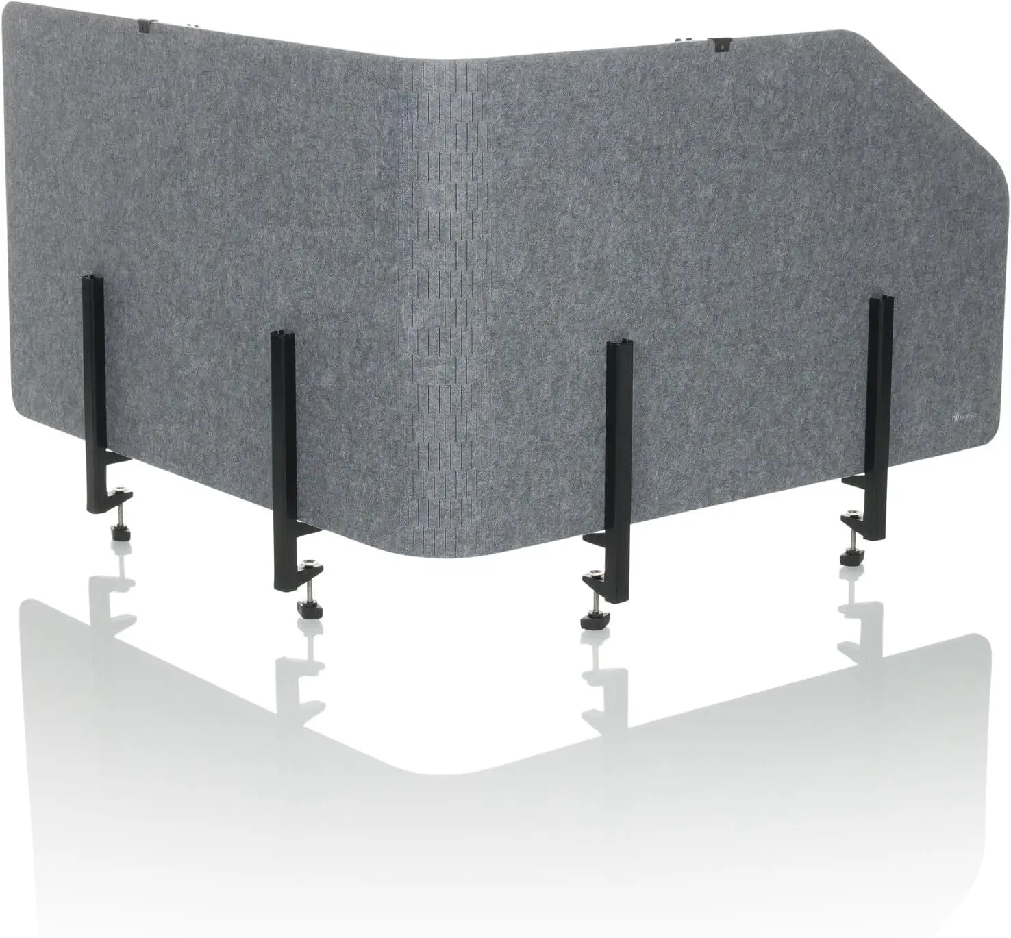 B-Ware H Jh Office Tischtrennwand Sichtschutz Bürowand Filz Grau Faltbar 160x50cm - 891015
