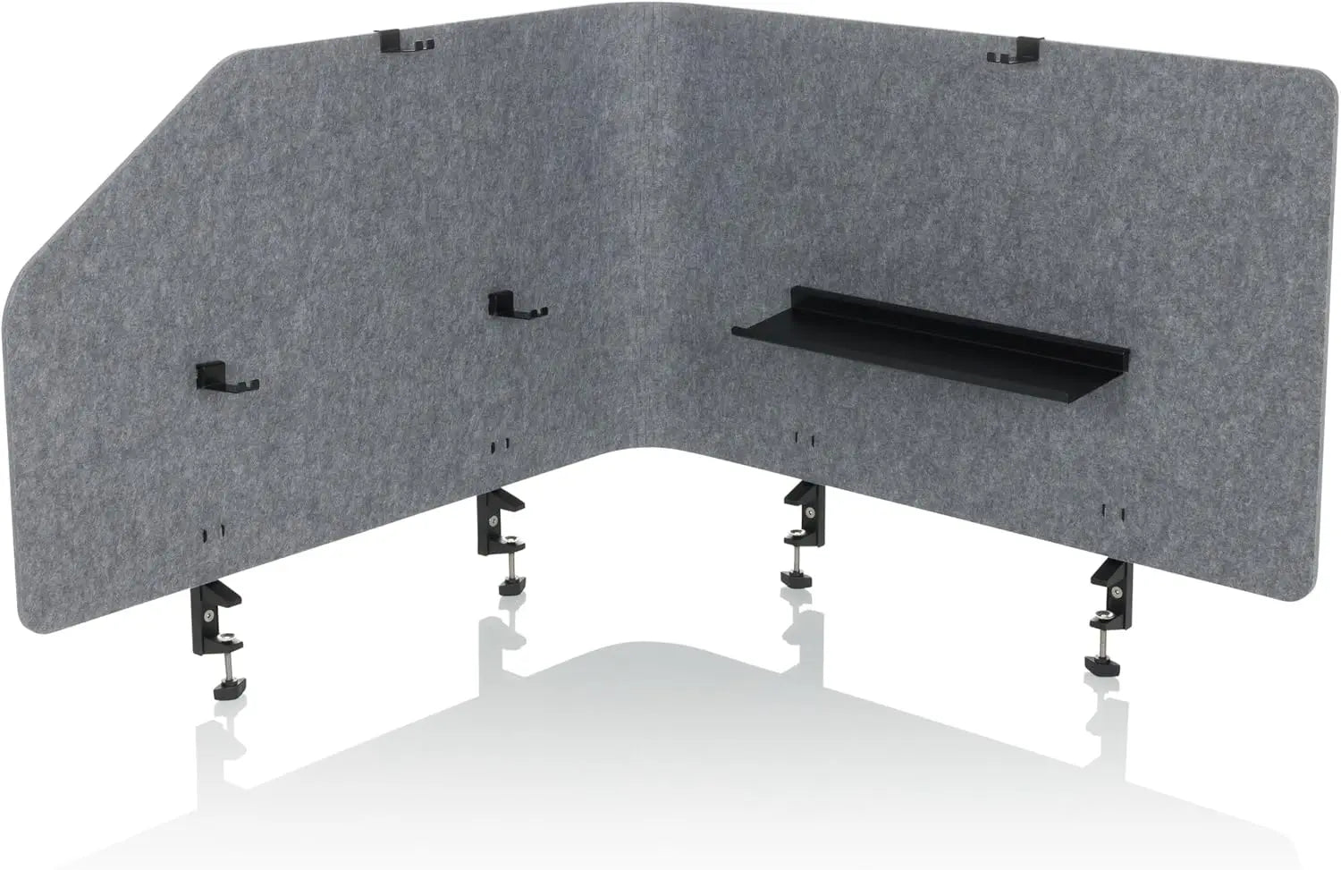 B-Ware H Jh Office Tischtrennwand Sichtschutz Bürowand Filz Grau Faltbar 160x50cm - 891015