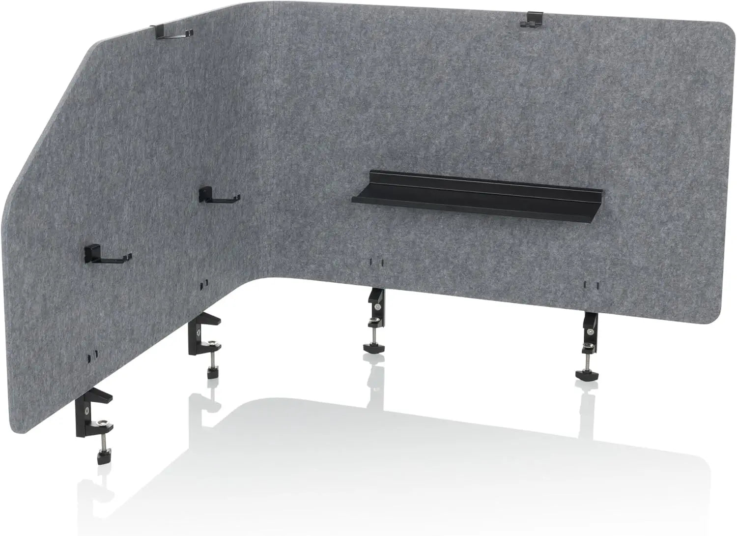 B-Ware H Jh Office Tischtrennwand Sichtschutz Bürowand Filz Grau Faltbar 160x50cm - 891015