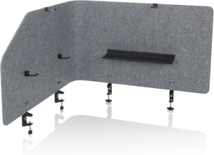 B-Ware H Jh Office Tischtrennwand Sichtschutz Bürowand Filz Grau Faltbar 160x50cm