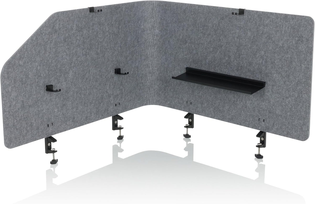 hJh-OFFICE Tischtrennwand Sichtschutz Bürowand Filz grau faltbar 160x50cm - 891015