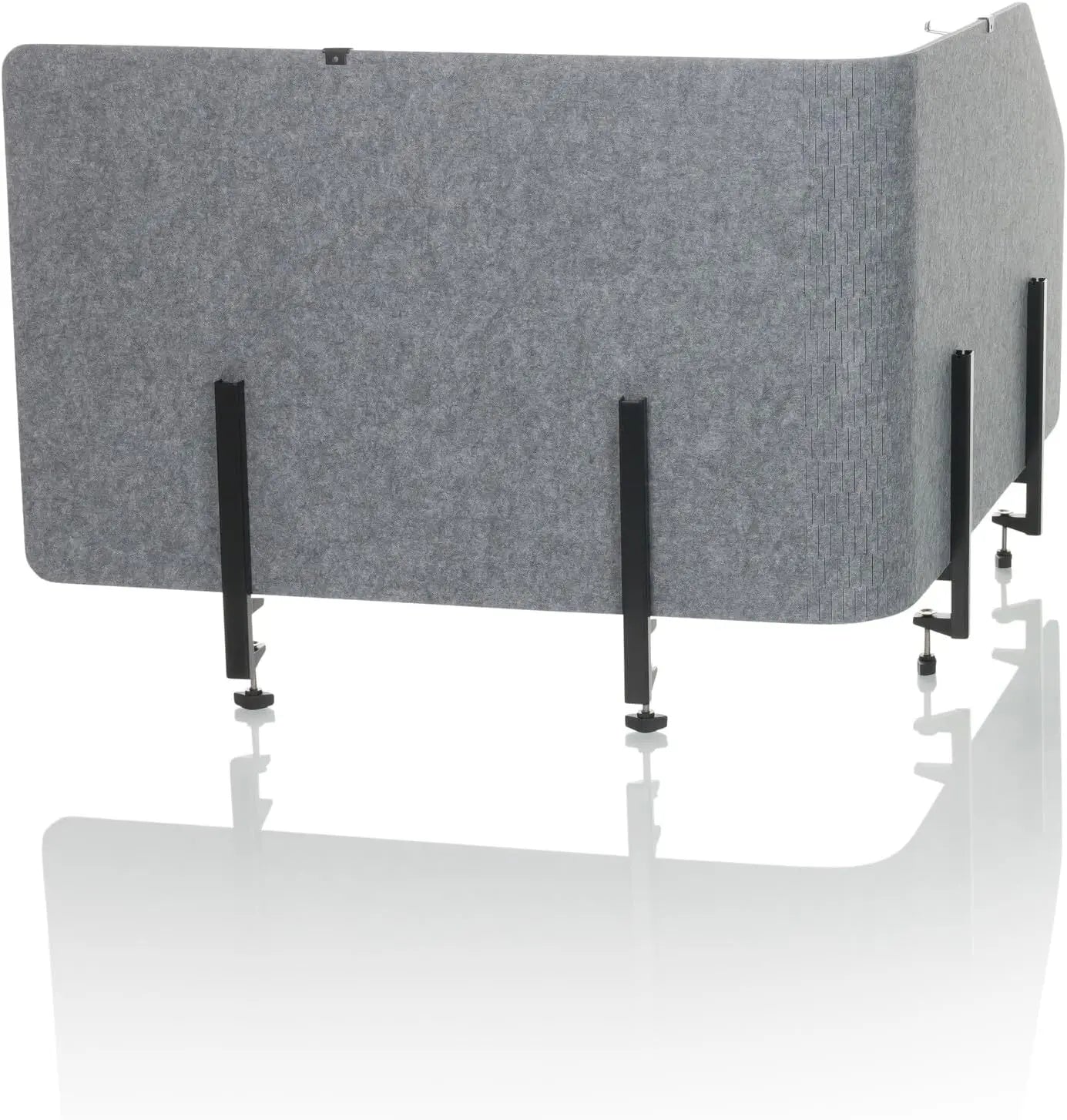 B-Ware H Jh Office Tischtrennwand Sichtschutz Bürowand Filz Grau Faltbar 160x50cm - 891015
