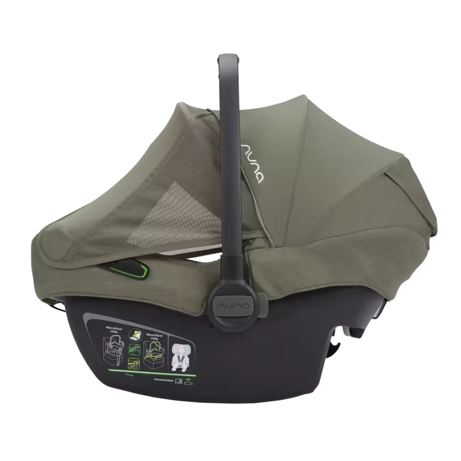 Nuna Pipa Next Babyschale Autositz I Size Pine Oliv Neugeboreneneinsatz B-Ware