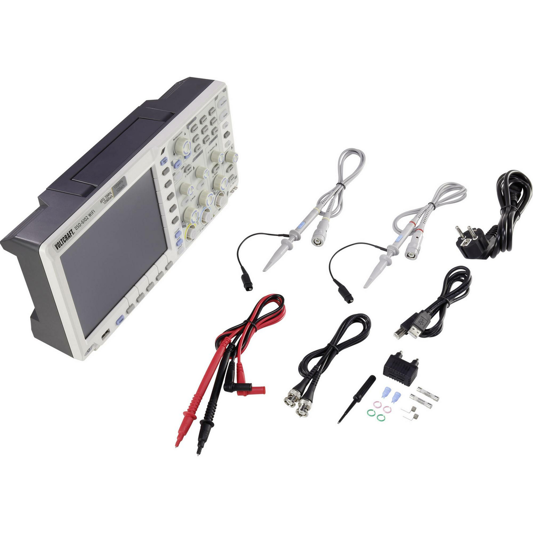 Voltcraft Digital OszilloskopDSO-6102 WIFI 100 MHz 2-Kanal Funktionsgenerator