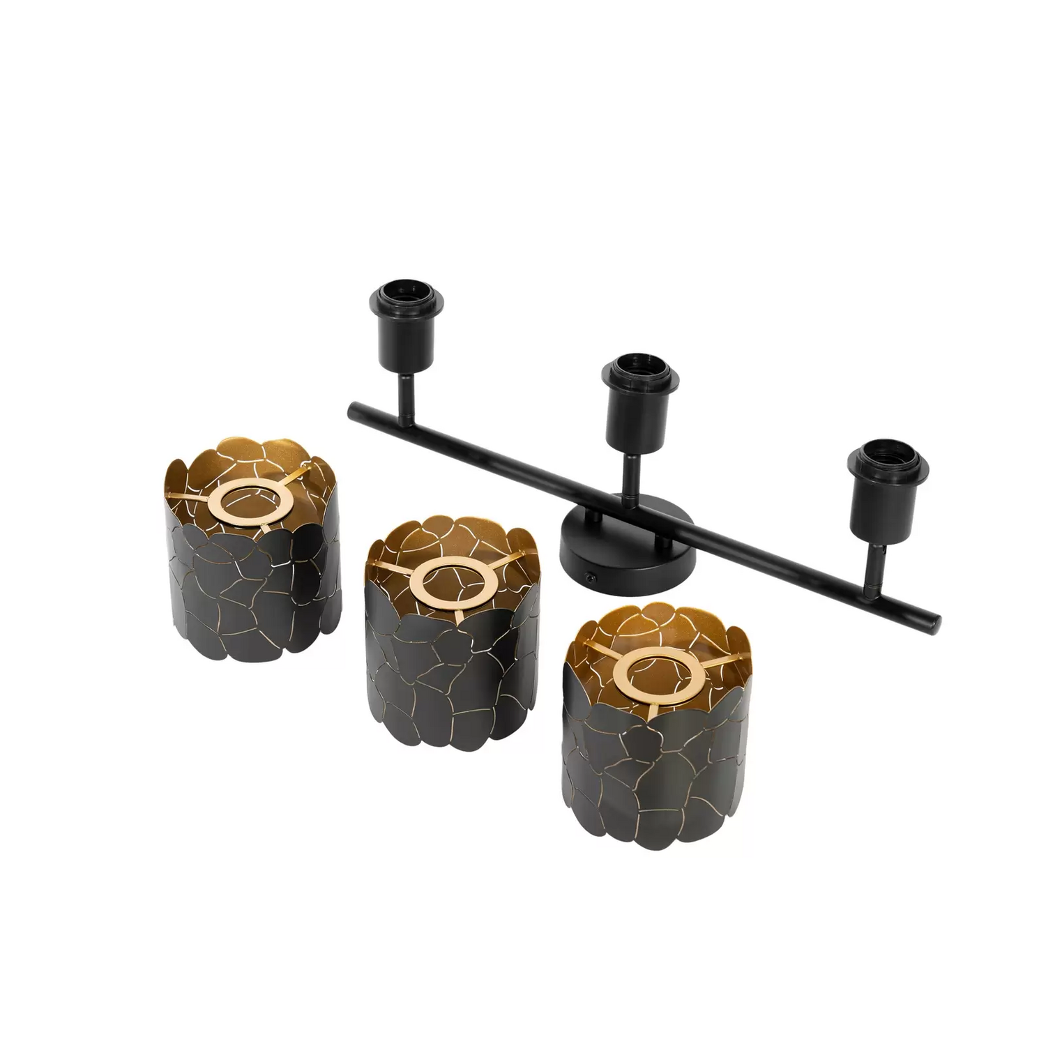 Lindby Deckenleuchte Aralena Schwarz Gold Länge 70 Cm Deckenlampe Lampe Leuchte  B-Ware - 4251911786255