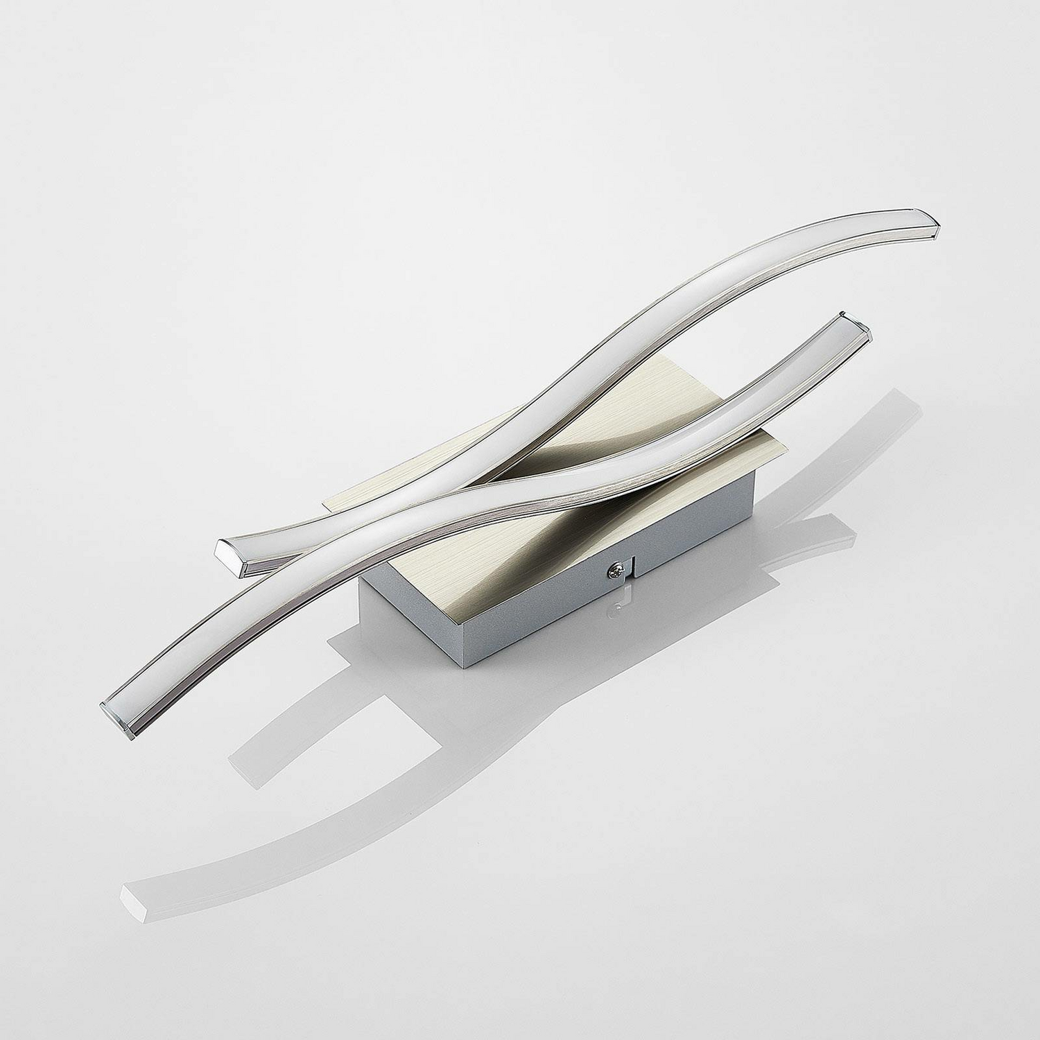 Applique murale LED Lindby Safia en forme de vague, lampe murale, éclairage, aluminium 