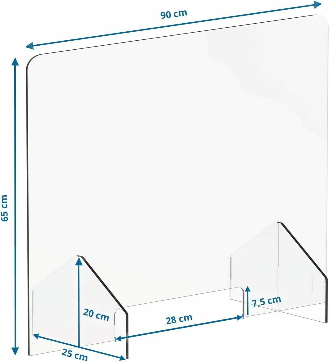 B-Ware Hjh Office Thekenaufsatz Aufsteller Spuckschutz Acryl Transparent 65x90 Cm118 - 830032