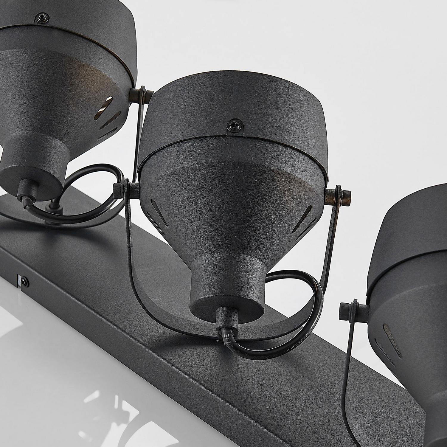B-Ware Lindby Scheinwerfer Deckenstrahler Henega Schwarz 3 Flg Deckenlampe Deckenspot