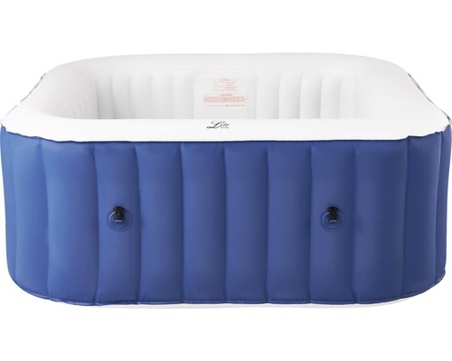 Aufblasbarer Whirlpool SQUARE NAVY Plug & Play mit Filtersystem Desinfektionste