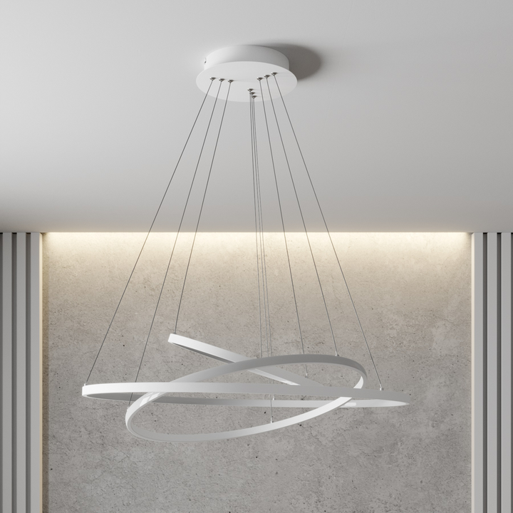 Lucande Led Pendelleuchte Ezana Deckenlampe Deckenlicht Hängeleuchte Led Weiß B-Ware