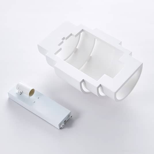 Lindby Marit LED-Gips-Wandleuchte Wandleuchte Lampe Leuchte stufenförmig weiß