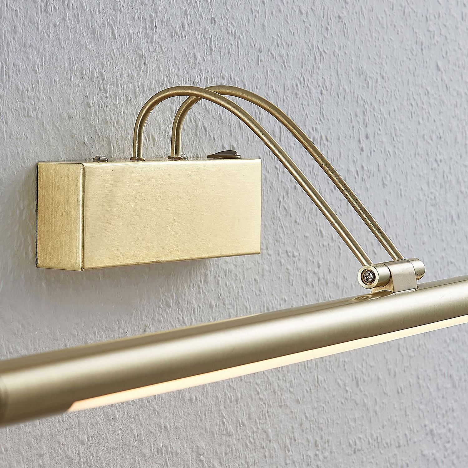 B-Ware Lindby Bilderleuchte Bilderlampe Led Mailine Messing Schalter Wandlampe