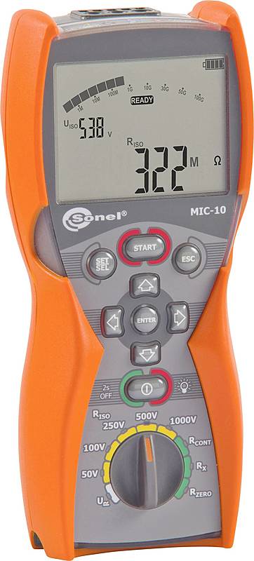 Sonel MIC-10 Isolationsmessgerät Kalibriert nach ISO Kapazitätsmessung