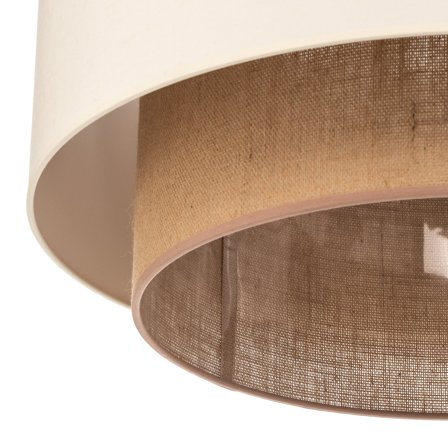 B-Ware Duolla Deckenlampe Boho Deckenlampe Deko Deckenlicht E27 ø 60 Cm Ecru Jute