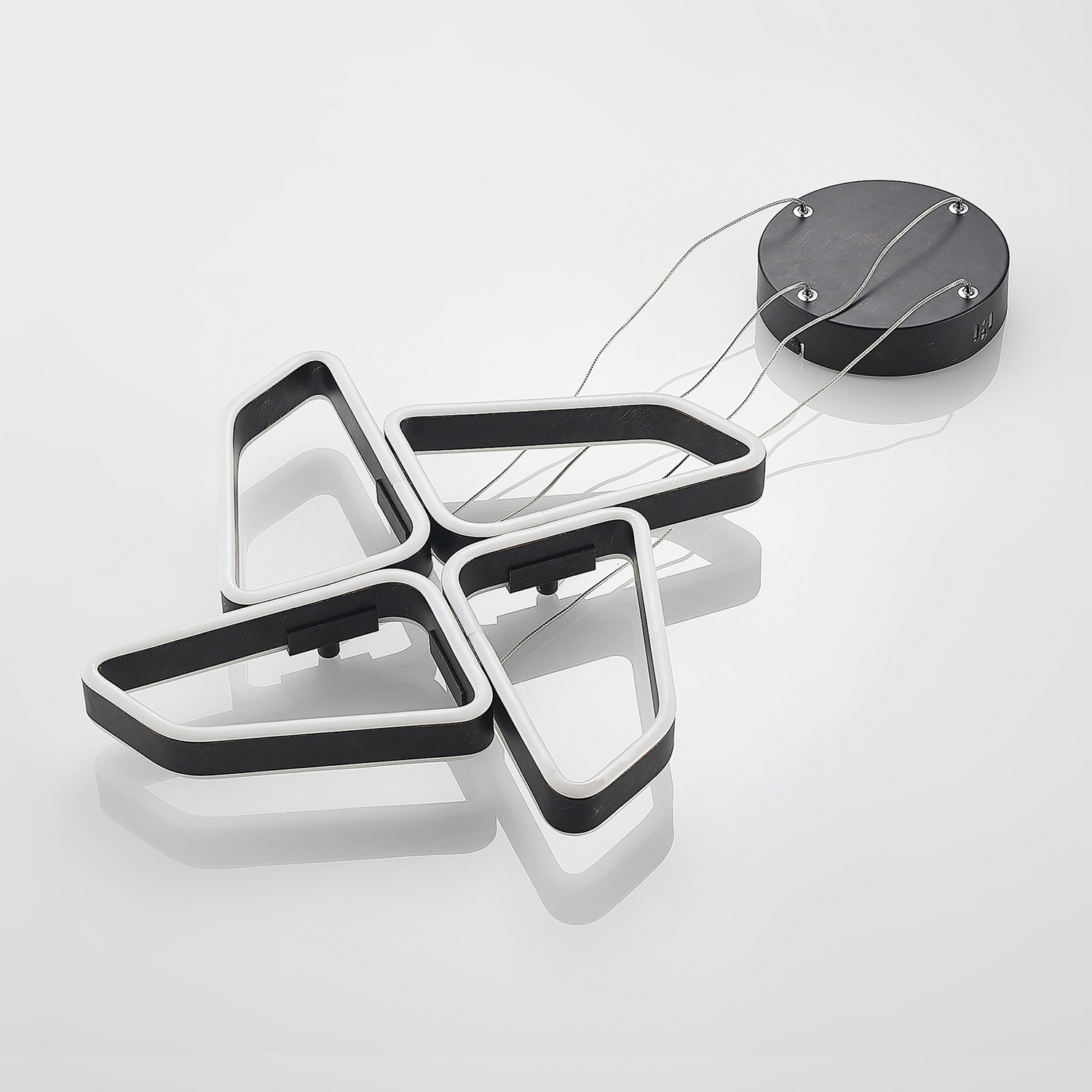 Lucande Quinn Led Hängeleuchte Hängeleuchte Deckenlampe Designlampe Schwarz Matt B-Ware - 4251911710960