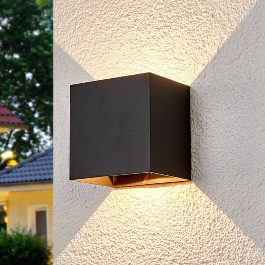 B-Ware Lucande Evie Außenwandleuchte Wandlampe Außenlampe Lampe Leuchte Led Dunkelg767