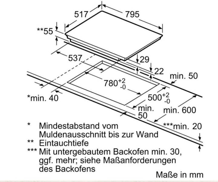 Neff N 70 Induktionskochfeld 80 cm Schwarz Autarkes Kochfeld Küchengerät Herd