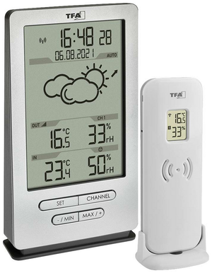 B-Ware Tfa Dostmann Xena Funk Wetterstation Wetter Vorhersage 12  24 H Max. 3 Sensoren