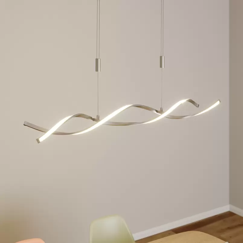 Suspension LED Lindby Auron, lampe suspendue 12W réglable en hauteur 