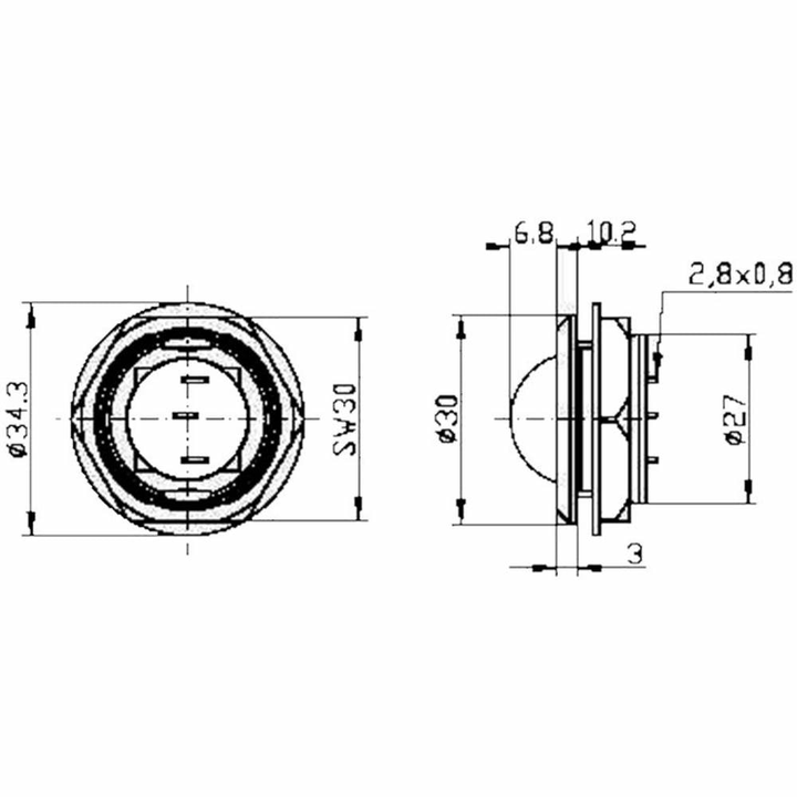 Signal Construct LEC20224 LED-Signalleuchte mehrfarbig 24 V/DC, 24 V/AC 30 STÜCK