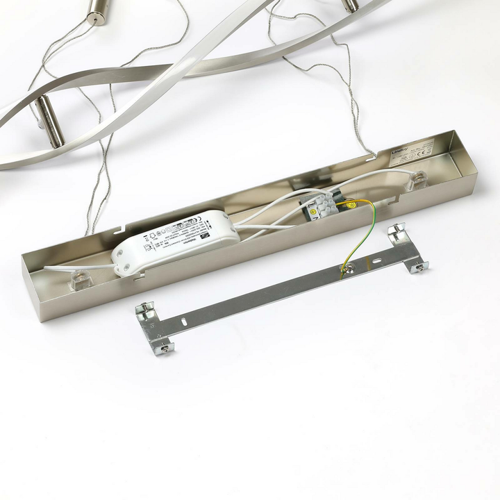 Hängeleuchte Hängelampe Pendelleuchte Pendellampe Lindby Led Auron 2x12 W Nickel B-Ware