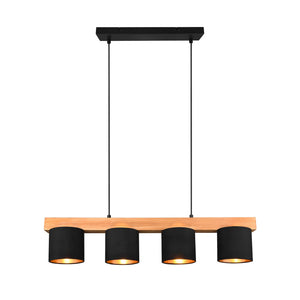B-Ware Reality Leuchten Pendelleuchte Cameron vierflammig schwarz Deckenlampe Lampe