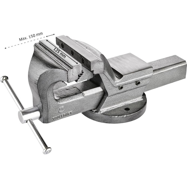 TOOLCRAFT Parallel Schraubstock Backenbreite 125mm Spannweite 150mm Werkbank