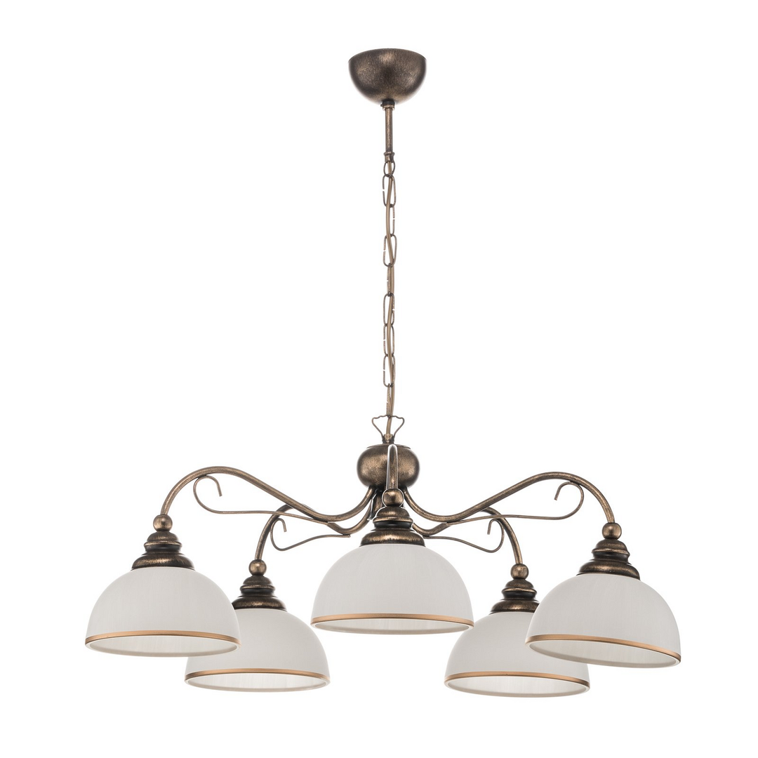 Casale Hängeleuchte Lampe Fünfflammig Leuchte Hängeleuchte E27 Metall Glas B-Ware - 5905962011772