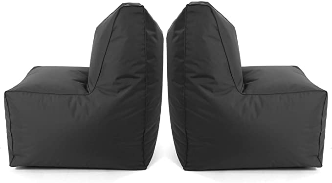 B-Ware Mokebo Sitzsack Sessel Ruhepol Hocker Bean Bag Beanbag Sitz Kissen Anthrazit Pvc