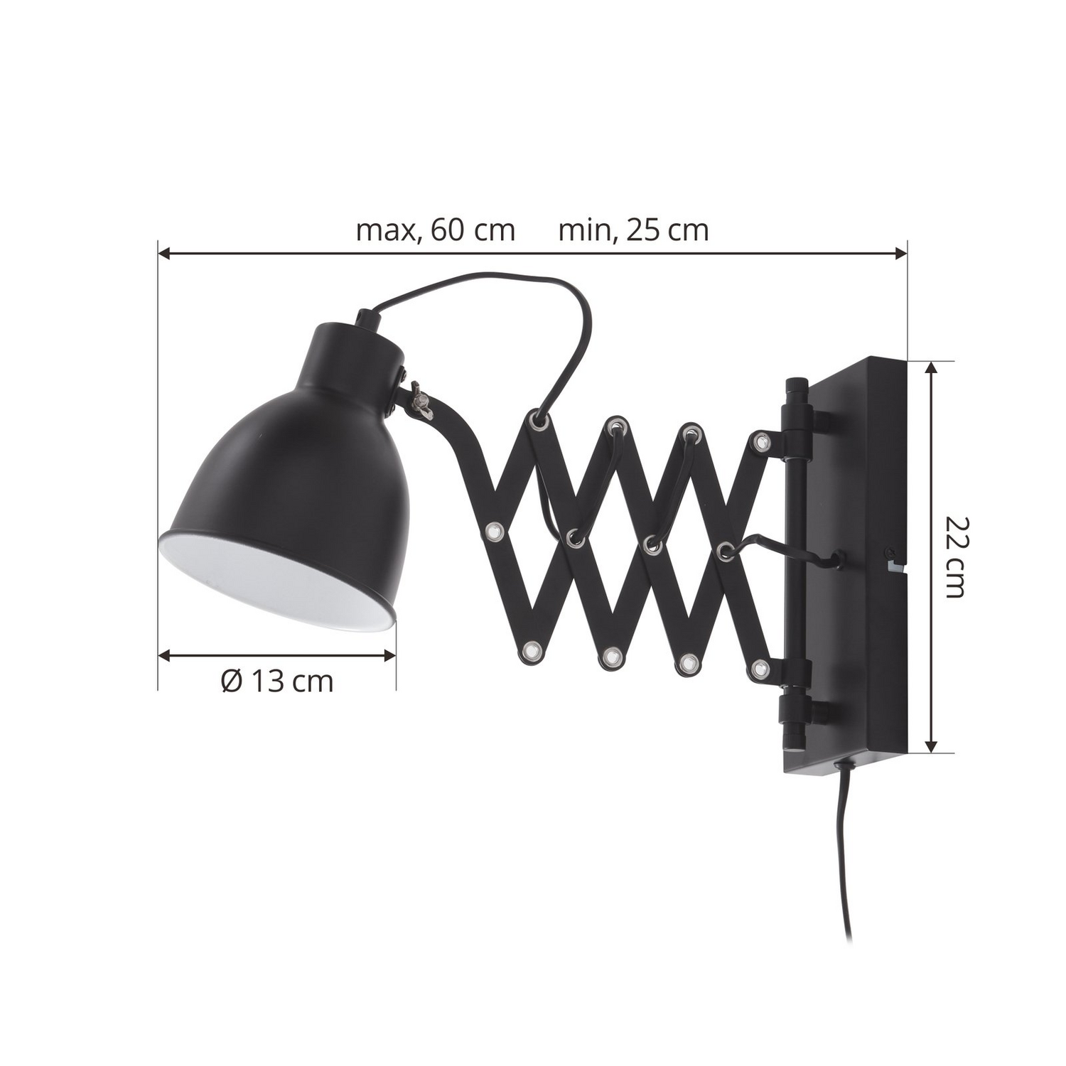 B-Ware Lindby Lese Wandleuchte Merle Wandleuchte Lampe Leselampe E14 Ausziehbar Weiß
