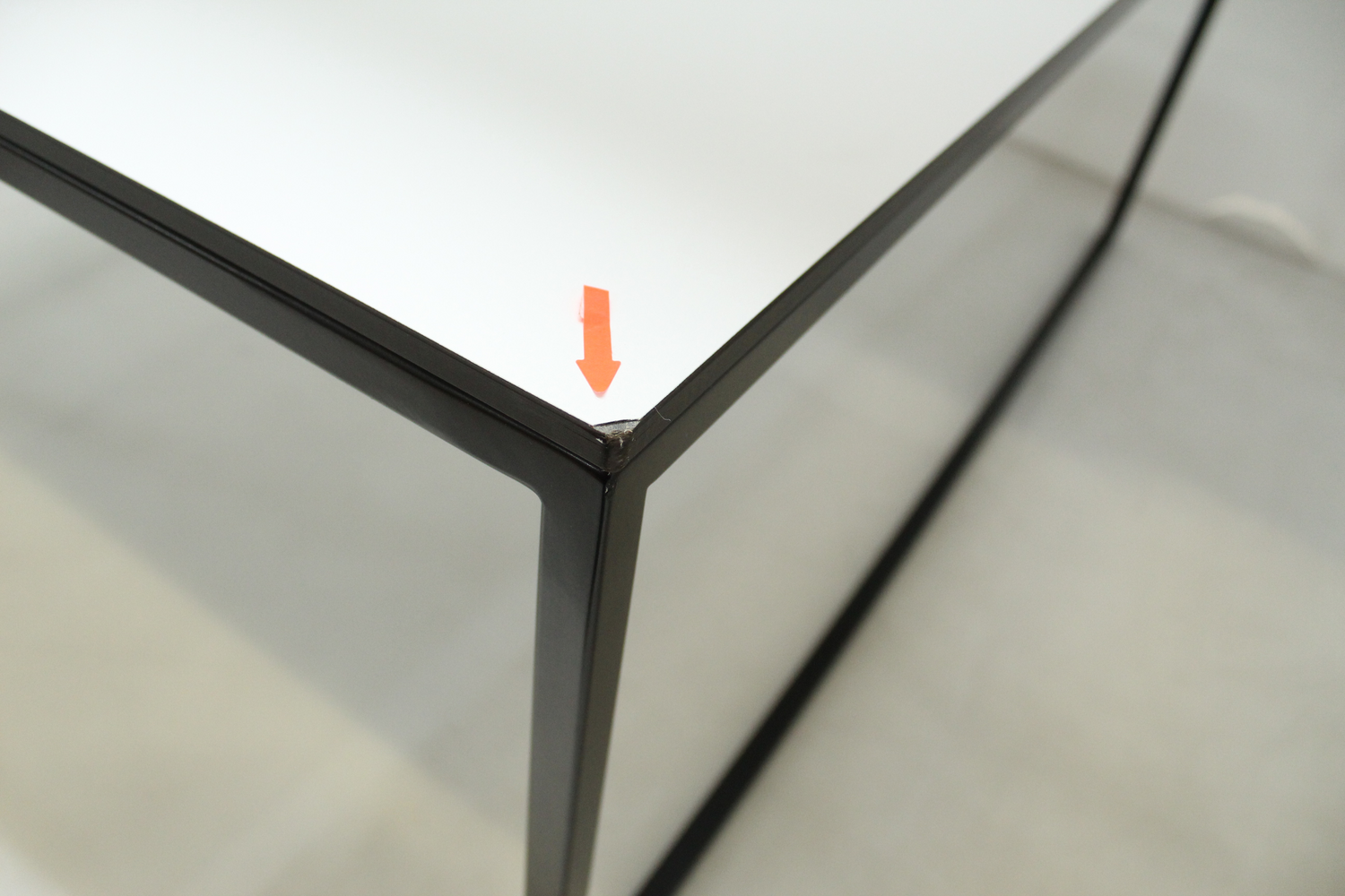 Hans Hansen Less Couchtisch Sofatisch Beistelltisch Kaffeetisch Schwarz Weiß B-Ware - 4250298762654