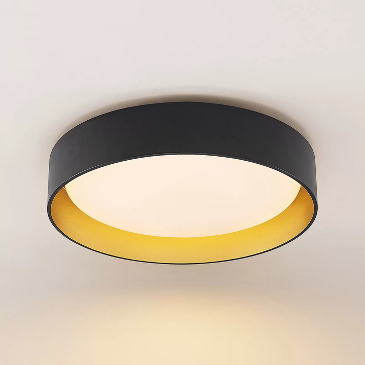 Lindby Gracjan Led Deckenleuchte Cct Schwarz Gold Deckenlampe Leuchte Lampe 324 B-Ware