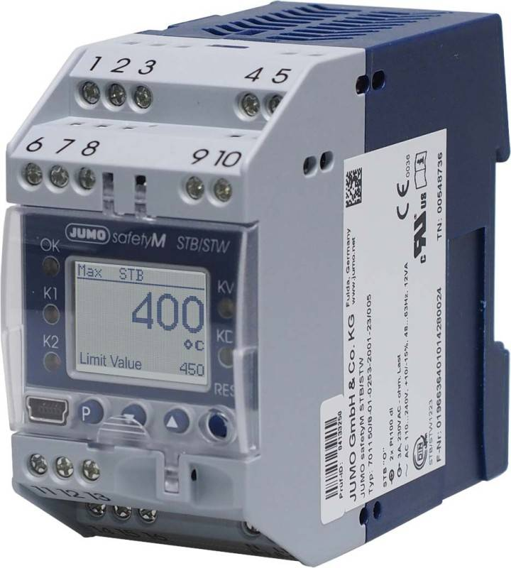 Jumo 548737 Temperaturbegrenzer Temperaturmesser Temperaturregler Messtechnik B-Ware