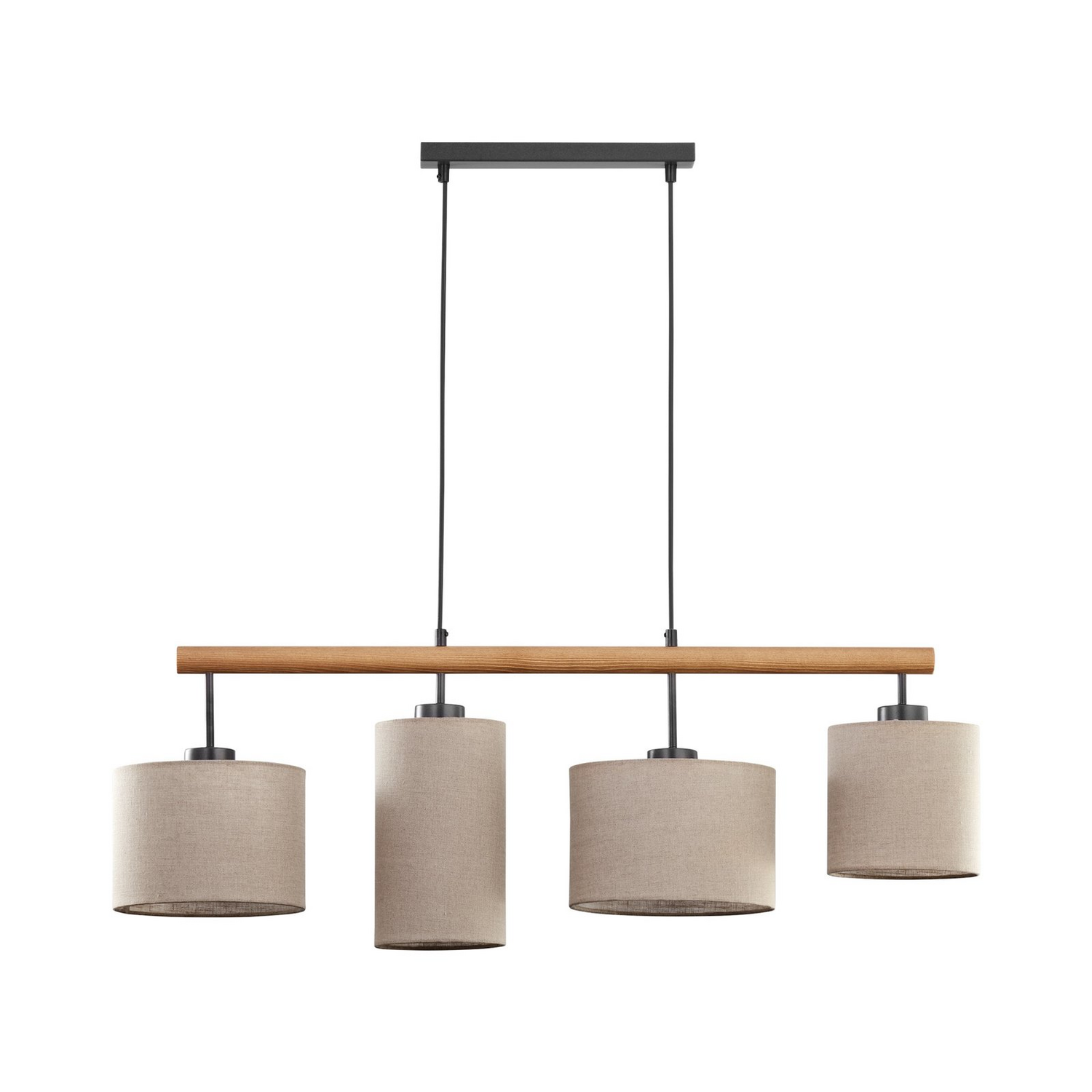 Suspension Deva Nature à quatre ampoules en textile, plafonnier LA643 (B-stock)