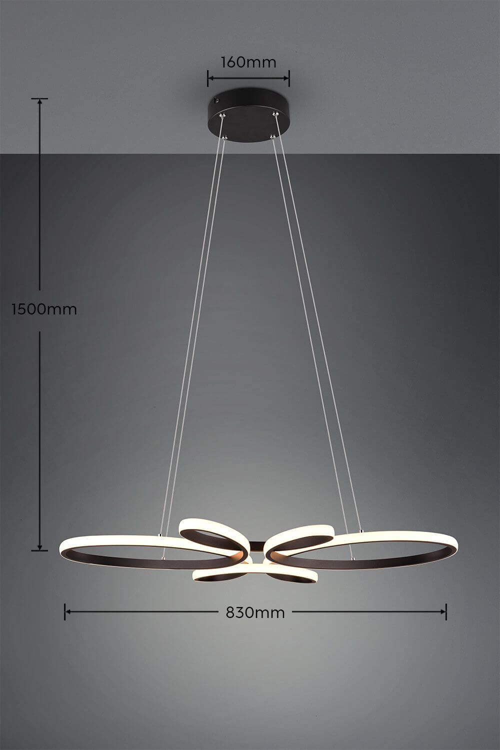 B-Ware Trio Fly Pendelleuchte Pendellampe Leuchte Lampe Hängeleuchte Hängelampe374