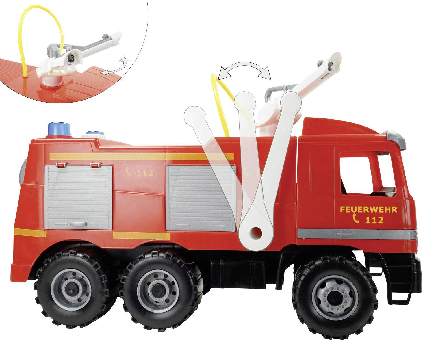 Lena Giga Trucks Feuerwehr Modell Actros Mit Aufklebern Kinderspielzeug Fahrzeug B-Ware