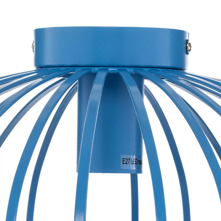 Lindby Maivi Deckenleuchte Käfig blau 40 cm Deckenlampe Wohnzimmerlampe Leuchte