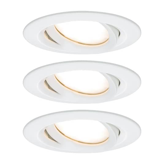 Paulmann Nova Plus 3er Led Spot Einbauleuchte Lampe Leuchte Einbau Rund Weiß 6 W B-Ware