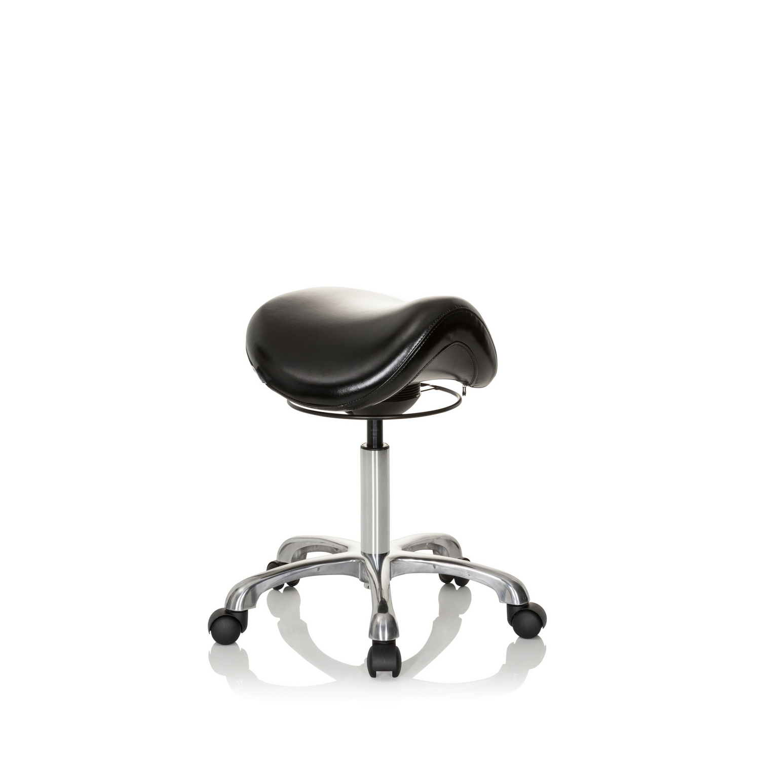 B-Ware Hjh Office Sattelhocker Sattelstuhl Arbeitshocker Kunstleder Schwarz Hocker
