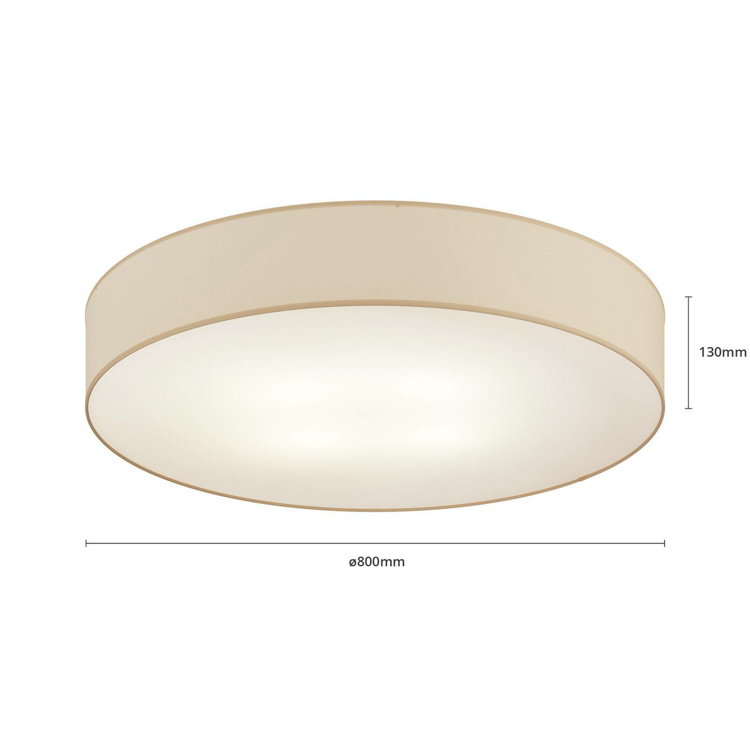 B-Ware Euluna Deckenlampe Rondo Hängelampe Lampe Leuchte 6 X E27 Beige ø 80 Cm