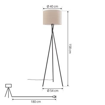 B-Ware Lindby Soula Stehleuchte Stehlampe Standleuchte Leuchte Lampe Licht Stoff ø40 Cm